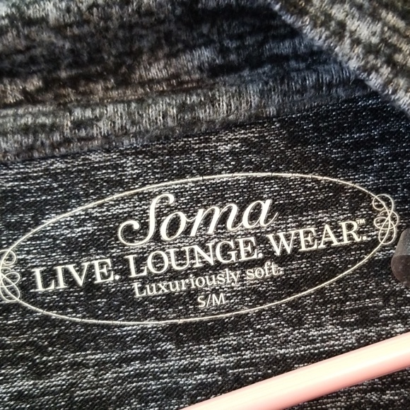 Soma Black Heathered Poncho Top - Picture 5 of 6